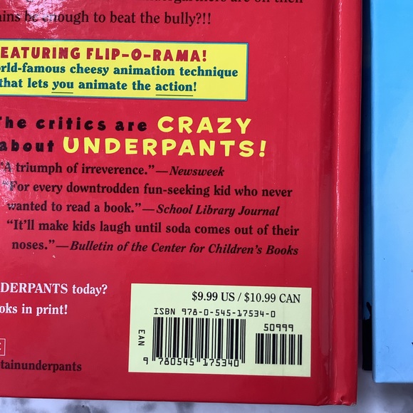 Scholastic Captain Underpants books by Dav Pilkey. #1 and 9 - Picture 3 of 5